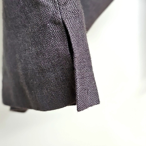 Eileen Fisher Gray Linen Slim Ankle Pant, Size Medium, New - Picture 2 of 10